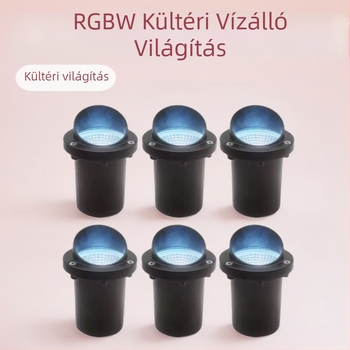 Kertbe süllyeszthető LED lámpa IP65 RGBW, kültéri világítás 5W/7W/10W
