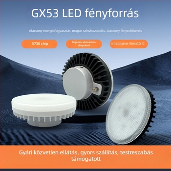 GX53 LED lefelé világító lámpa gardróbokhoz és faliszzekrényekhez, 110-240V, 5W/12W/15W, villogásmentes