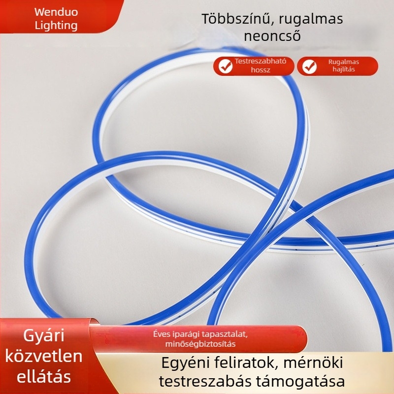 Beépített rugalmas kültéri LED-szalag, vízálló, hajlékony ívelt lineáris, PVC környezeti világítással