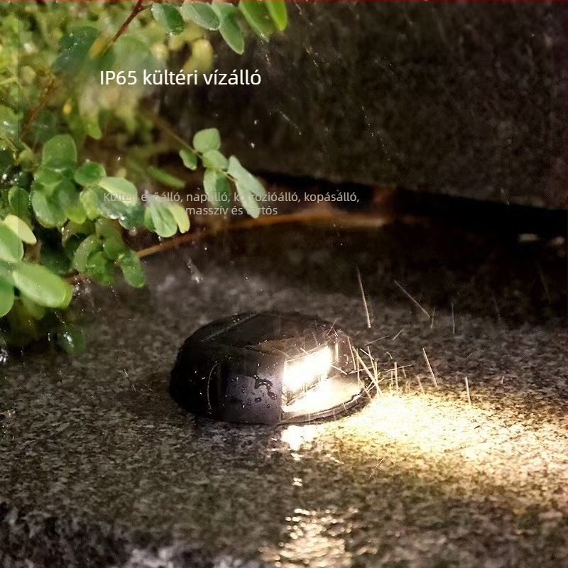 Napelemes útvilágítás kültérre, IP65 vízálló kerti lépcső lámpa, teknősház mintázatú dizájn, meleg fehér fény a lépcsőkön