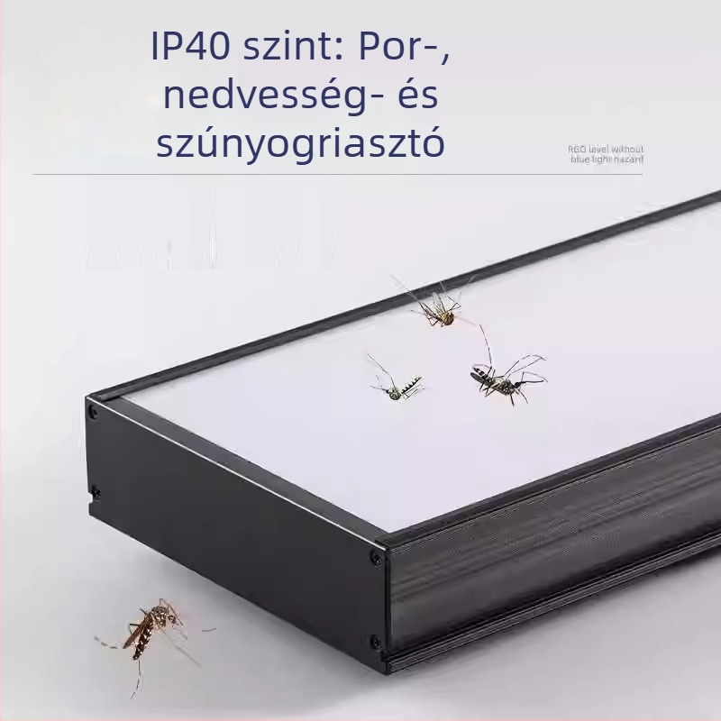 LED háromvédelmes irodai lineáris lámpa alumínium profillal a mennyezet rácsához