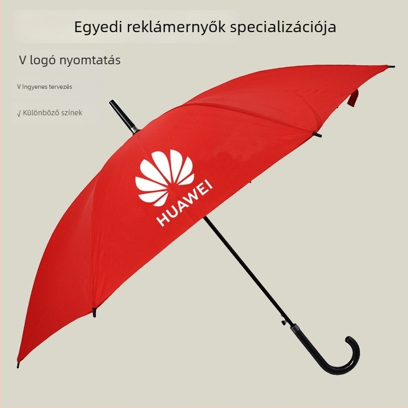 Férfiaknak hosszú nyélű UV-védelmet nyújtó esernyő, reklám ernyő egyenes nyéllel, testreszabható ajándék esernyő nagykereskedelmi célokra
