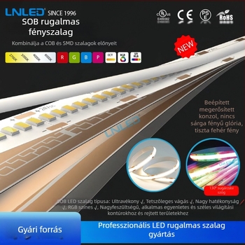 Teljes spektrumú SOB LED szalag, beépített lineáris fény, öntapadós hátlappal a nappali mennyezetére, fő fény nélkül