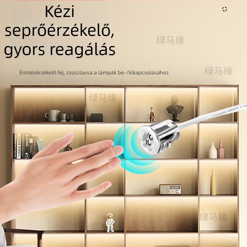 Öntapadós LED-szalag mozgásérzékelővel szekrényekhez, borospultokhoz és vitrinekhez – ultra vékony, keskeny profil