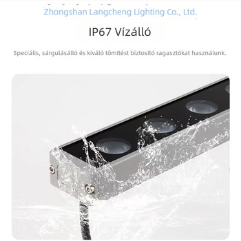LED külső falfény, 18W/24W, arany monokrom fény, alumínium ház, IP66, fényerő-szabályozható, modell LC-XQD033