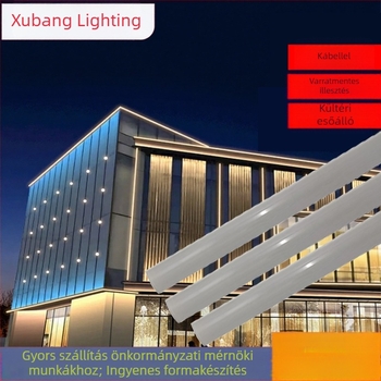 PC- borítással ellátott vízálló LED lineáris falmosó lámpa, alacsony teljesítmény, kontúrvilágítás szállodákhoz, parkokhoz és hidakhoz, 512 LED