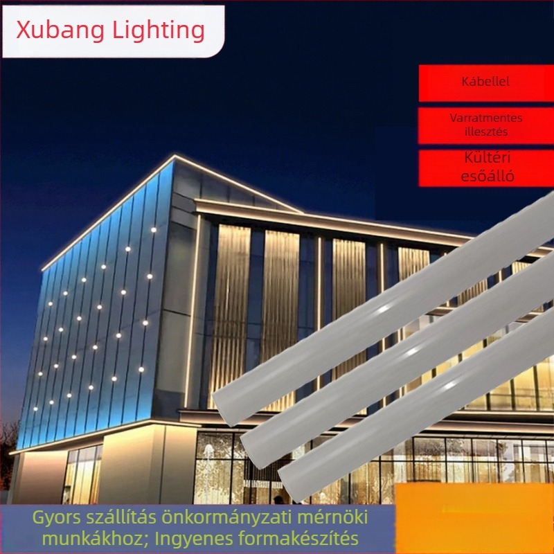 PC- borítással ellátott vízálló LED lineáris falmosó lámpa, alacsony teljesítmény, kontúrvilágítás szállodákhoz, parkokhoz és hidakhoz, 512 LED