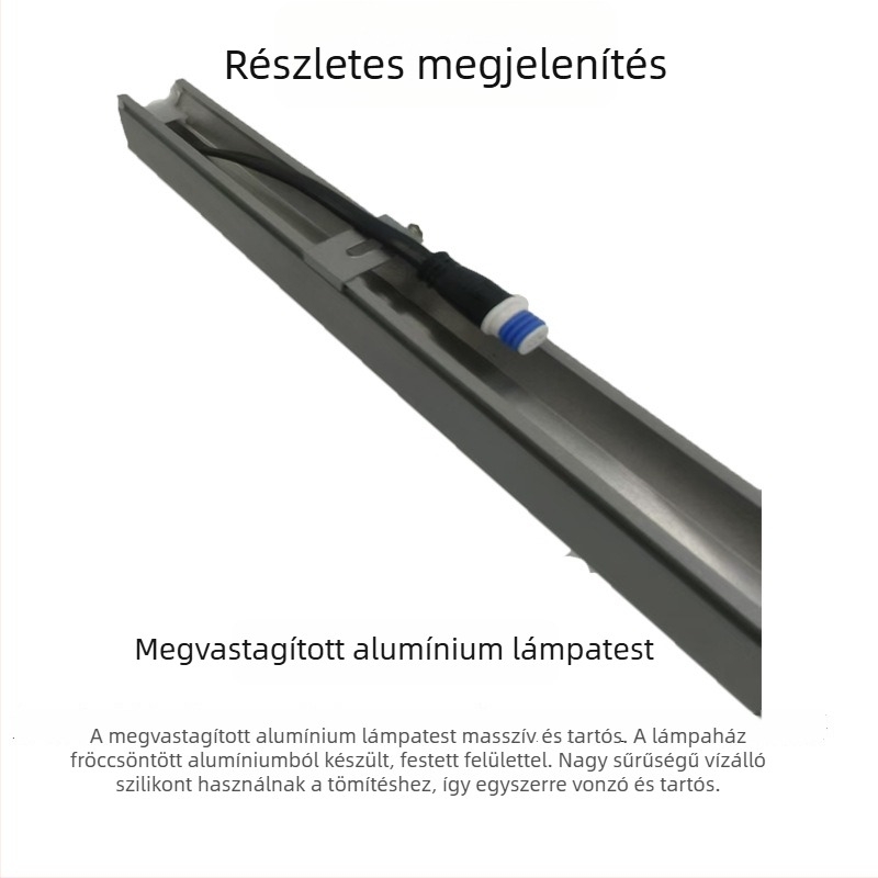 PC- borítással ellátott vízálló LED lineáris falmosó lámpa, alacsony teljesítmény, kontúrvilágítás szállodákhoz, parkokhoz és hidakhoz, 512 LED