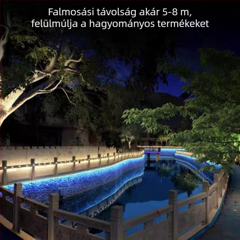 Szilikonból készült vízálló neon hangulatú LED-szalag diffúz fényreflexióval, kültéri falmosáshoz és függönyvilágításhoz.
