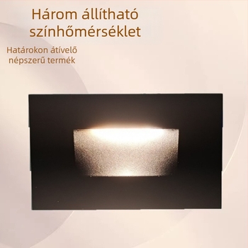 LED lépcsőfény cserélhető öntvény burkolattal, háromszínű színhőmérséklet szabályozható, 120V, éjszakai hangulatvilágítás