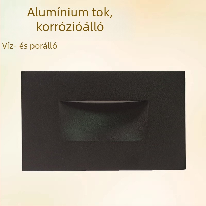 LED lépcsőfény cserélhető öntvény burkolattal, háromszínű színhőmérséklet szabályozható, 120V, éjszakai hangulatvilágítás