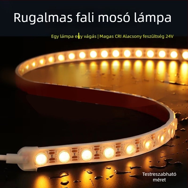 Hajlékony LED falmosó fény kültéri használatra, IP65 vízálló, DC24V, hajlítható fénycsík hidakhoz és reklámtáblákhoz
