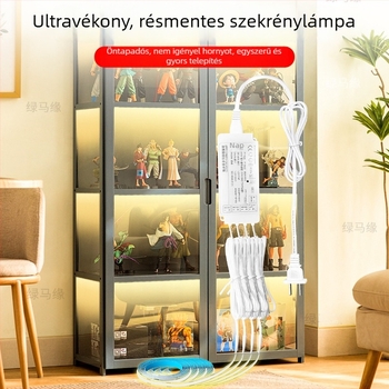 Mozgásérzékelős COB LED-szalag szekrényekhez és vitrinákhoz, öntapadós, 12V, 320 LED, CRI 90, állítható fényerő