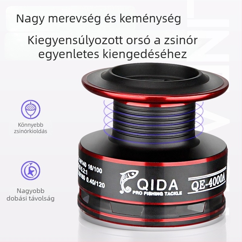 Teljesen fém forgóorsó horgászathoz