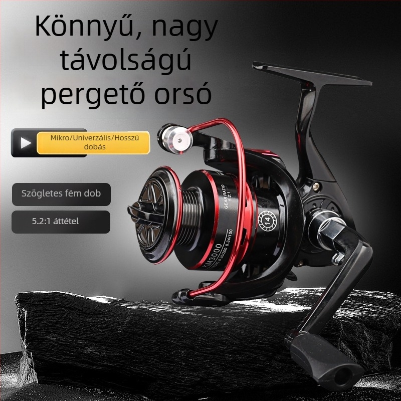 Pergető orsó fémdobbal, tengeri horgászathoz