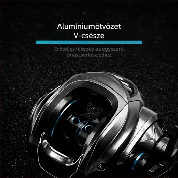 Water Drop Reel, 18-gyűrűs hosszú dobású orsó, fék és oldás, fém dob