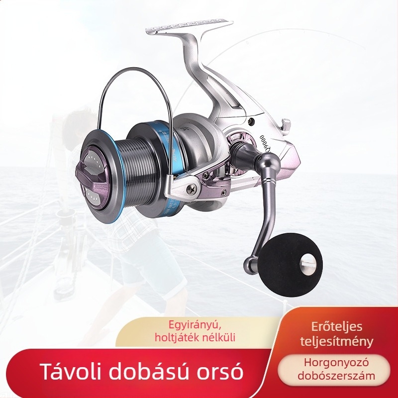 Nagy méretű fém tengeri orsó hosszú dobásokhoz