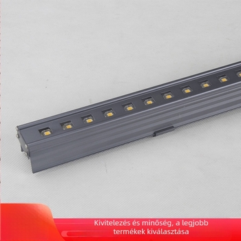 Qiaojing vízálló 24V külső fal kontúr világítás perforált fedéllel, 48 LED, 12W, lineáris falmosó LED, alumínium ház, IP65, kültéri