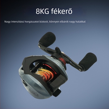 Fisherman teljesen fém orsó hosszú dobásokhoz, kettős fék, vízcsepp alakú orsó