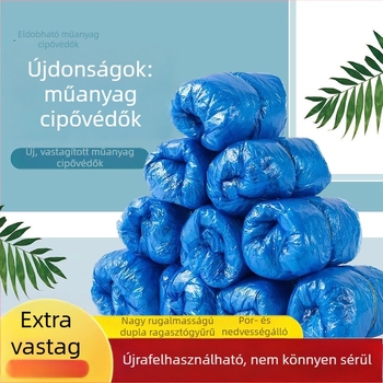 Egyszer használatos cipővédők beltérre, vastagított kivitel, vízálló, kopásálló, csúszásmentes, műanyag lábvédők
