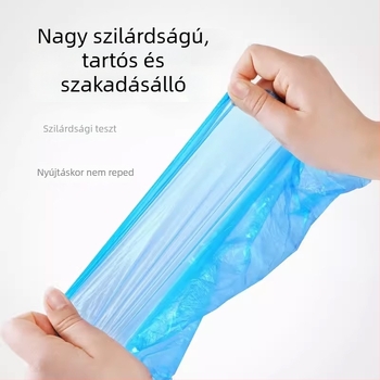 Egyszer használatos cipővédők beltérre, vastagított kivitel, vízálló, kopásálló, csúszásmentes, műanyag lábvédők