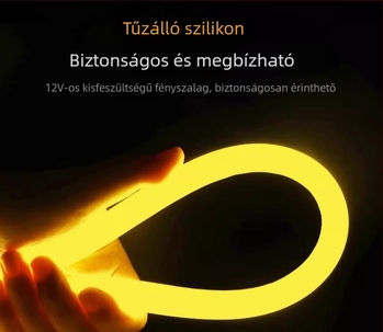 LED szilikon burkolatú lineáris fény, 12V kültéri vízálló neon fény, hajlékony, állítható fényerő, magas fényesség