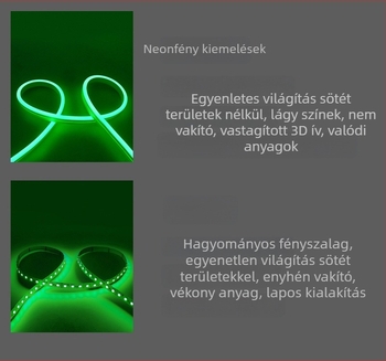 LED szilikon burkolatú lineáris fény, 12V kültéri vízálló neon fény, hajlékony, állítható fényerő, magas fényesség