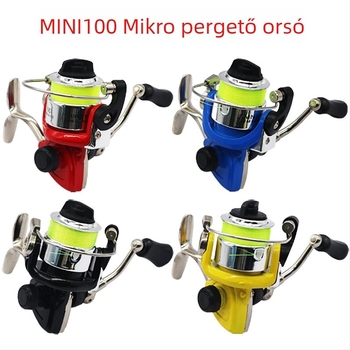 MN100 Mini Fém Spinningorsó Jég- és Télig Horgászathoz