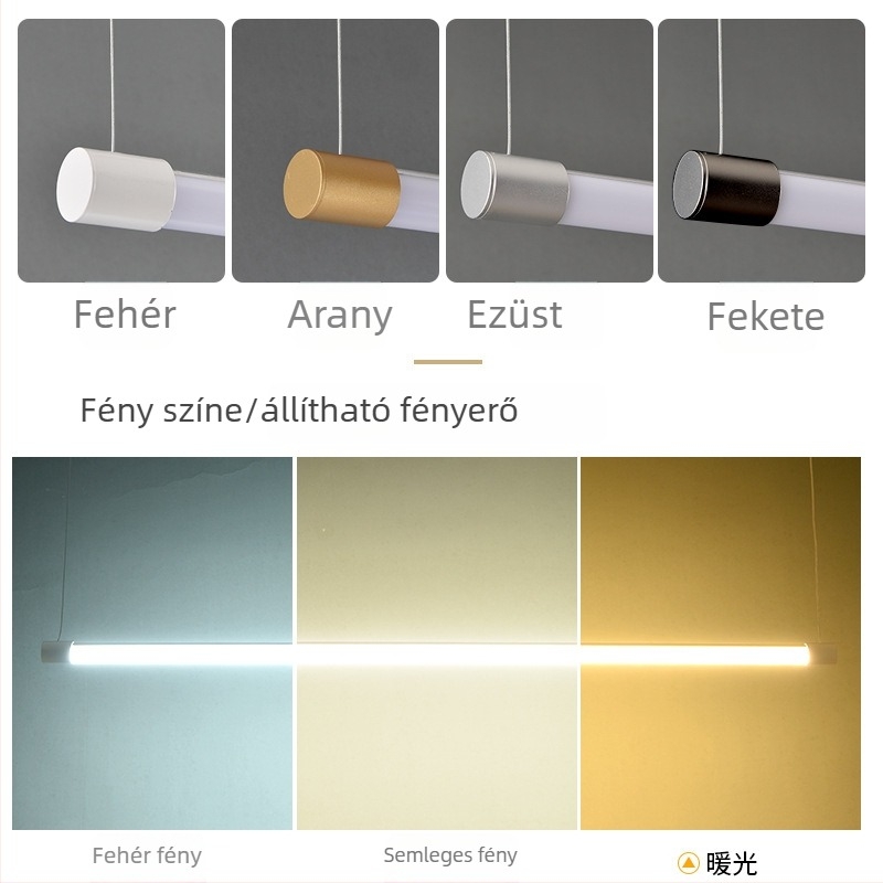 Ipari stílusú függesztett LED lámpa hosszú LED-szalaggal és kör alakú mintázattal irodák, éttermek és boltok számára