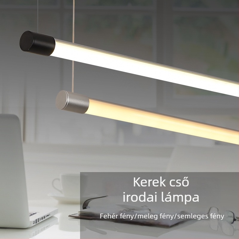 Ipari stílusú függesztett LED lámpa hosszú LED-szalaggal és kör alakú mintázattal irodák, éttermek és boltok számára