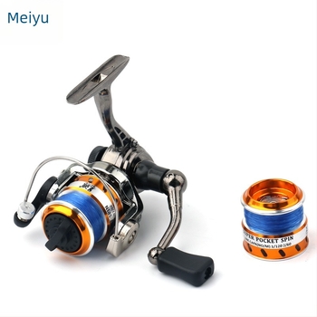 Meiyu mini teljesen fémből készült spinningorsó, két színű alumínium orsó M100