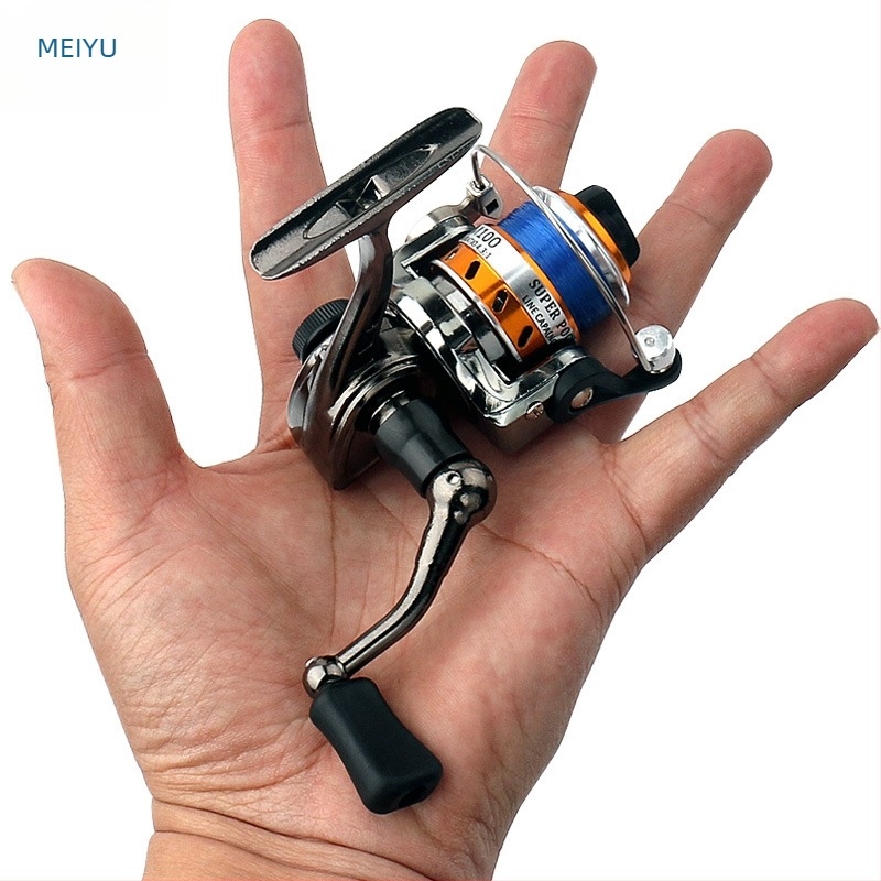 Meiyu mini teljesen fémből készült spinningorsó, két színű alumínium orsó M100