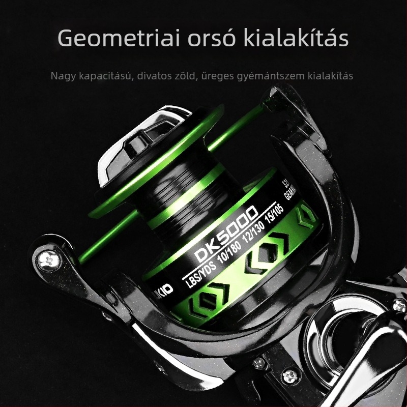 DEUKIO Pergetőorsó teljesen fémből készült dobóssal hosszú távú dobásokhoz, műcsalis horgászatra és általános használatra
