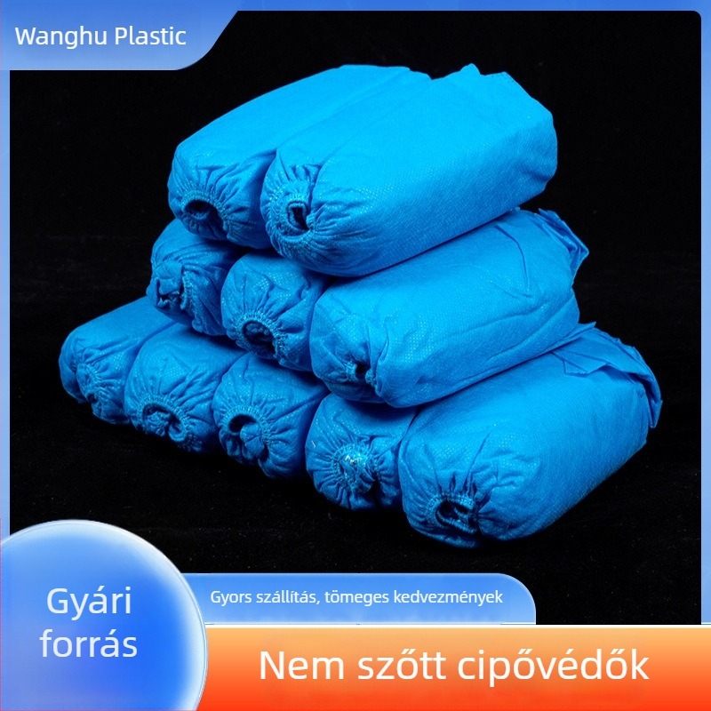 Egyszer használatos cipővédő, nem szövött anyagból, csúszásmentes, hordozható, beltéri használatra, porálló, lélegző
