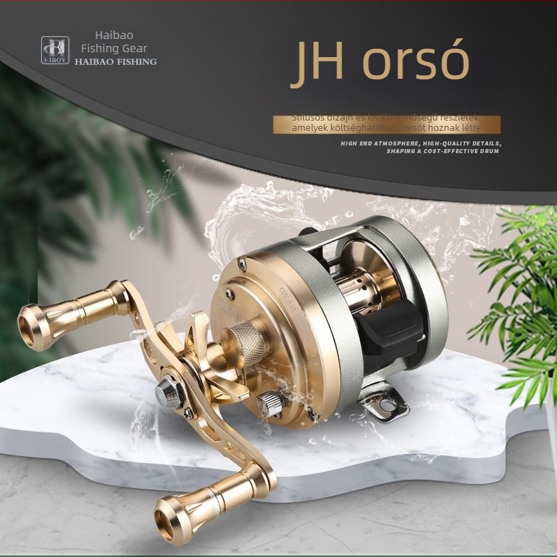 TEEWAY Jh100-300 fém dobos orsó, 10 csapággyal, műcsali- és tengeri horgászatra