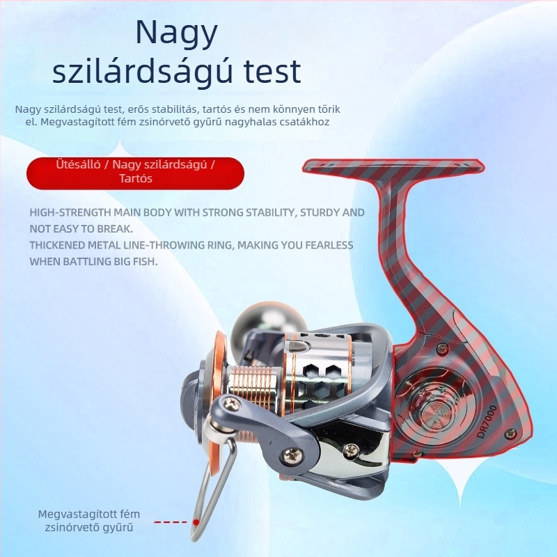 Új fém spinning orsó fém dobbal tengeri horgászatra