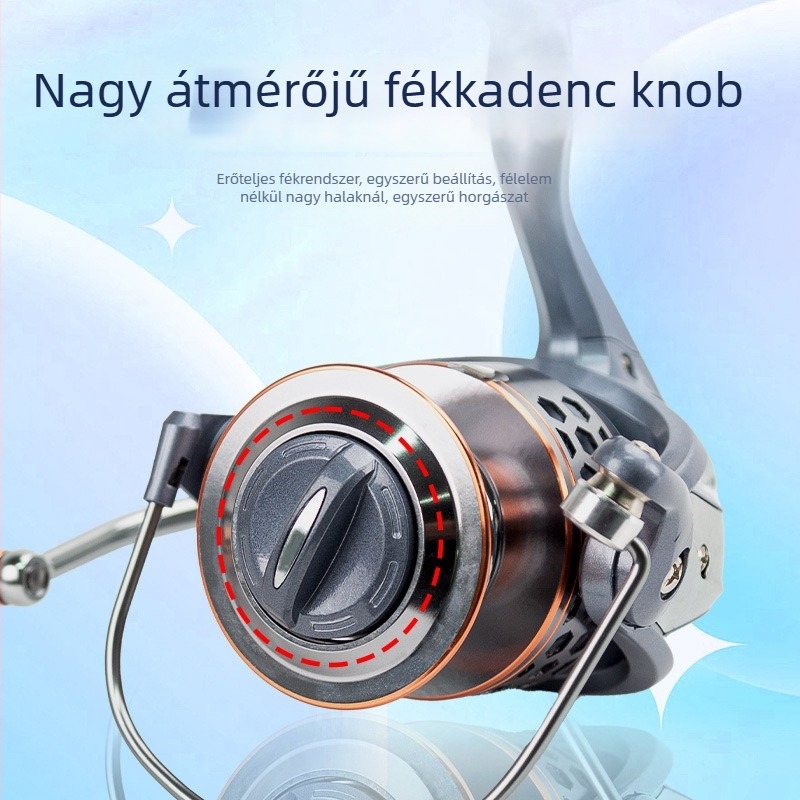 Új fém spinning orsó fém dobbal tengeri horgászatra