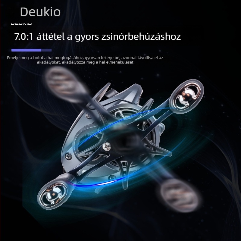 Q1 ultrakönnyű horgászorsó kerámiatengellyel és mágnesesfékkel, vízcsepp alakú dizájn, hosszú dobásra
