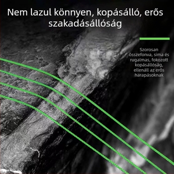 Corona 8‑szálas PE horgász damil hosszú dobásokhoz, rendkívül sima fő damil, nagy húzószilárdság és kopásállóság