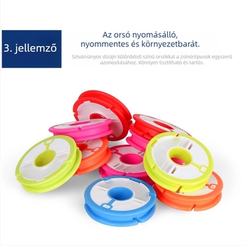 Színes szilikonból készült főzsinór-doboz és orsó tároló készlet horgászathoz