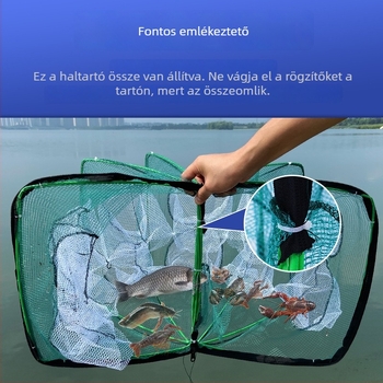 Poligonális fehér garnéla ketrec és halászati háló készlet