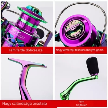 Színes teljesen fém spinning orsó hosszú dobásokhoz