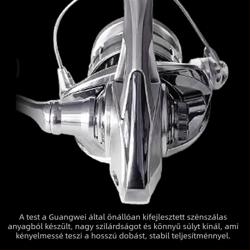Guangwei Xianglin L szénszálas spinning orsó műcsalikhoz, sekély orsó, bal‑ és jobbkéz közötti cserélhető markolat, ultra könnyű hosszú dobásokhoz