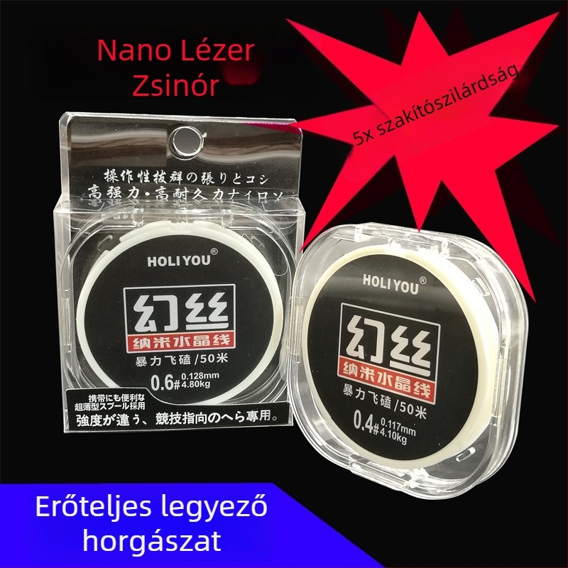 Magic Silk horgász előke – szintetikus lézeres bevonatú PE/nylon, ultra-érz, 80 m