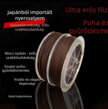 8-szálas PE fonott horgász fővonal látható leaderrel