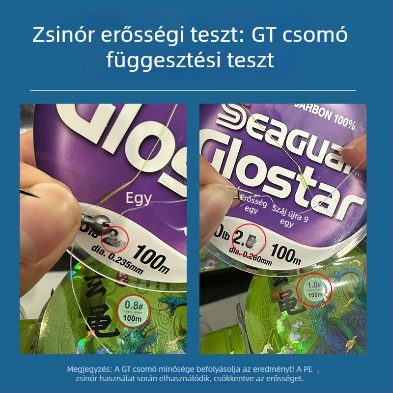 Turtle PE damil, 8-szálú Dyneema, ultrakemény, hosszú dobásokhoz, 100 m