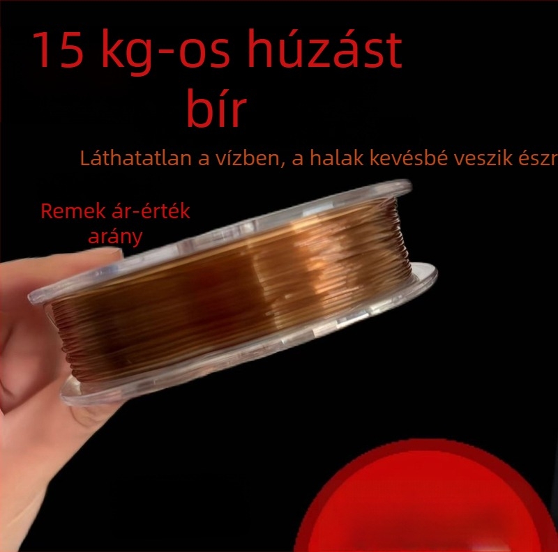 Nylon horgász zsinór, extra vastag, 100 m, földszínű, teherbíró, hagyományos horgászat