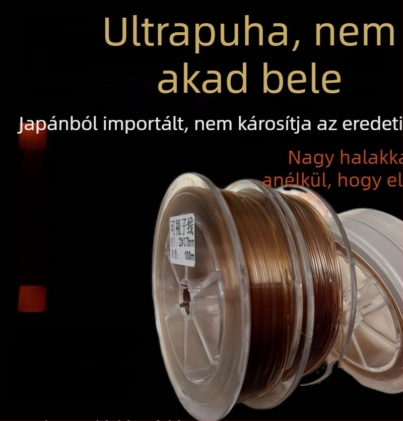 Nylon horgász zsinór, extra vastag, 100 m, földszínű, teherbíró, hagyományos horgászat