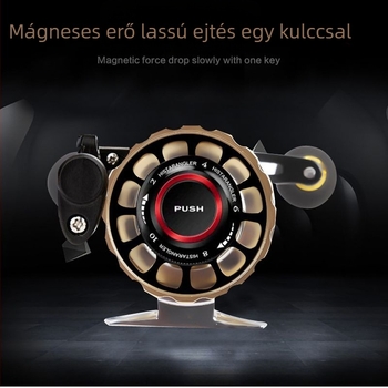 Ráft horgászorsó mágneses fém mikroólommal és sima vonalkioldással