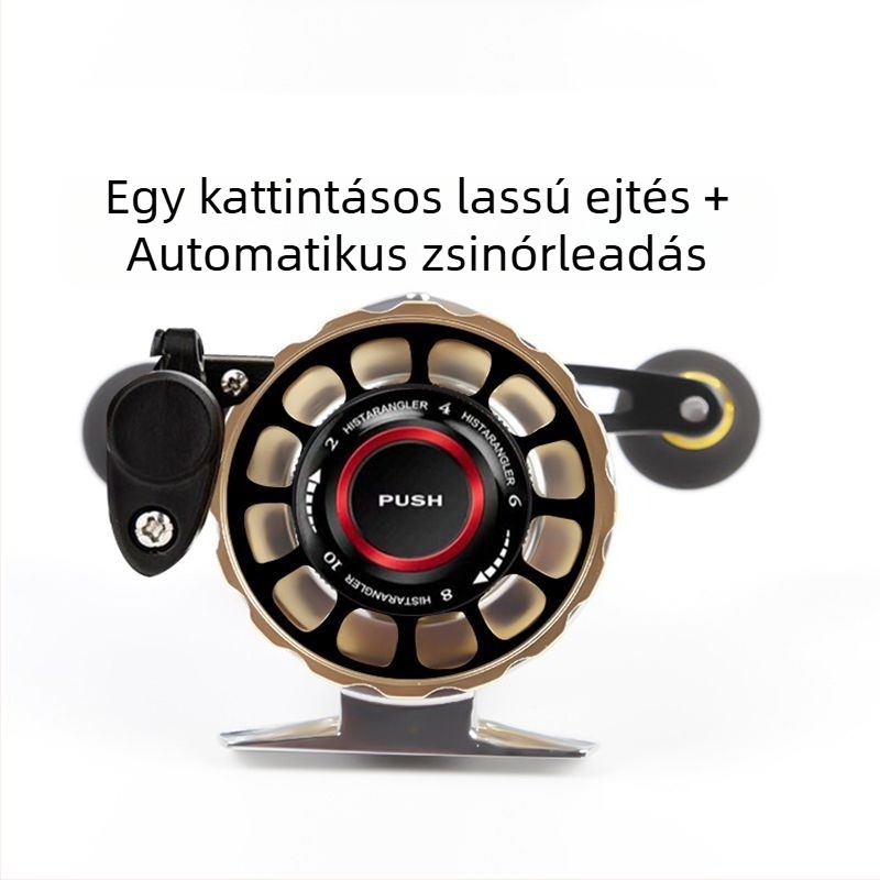 Ráft horgászorsó mágneses fém mikroólommal és sima vonalkioldással